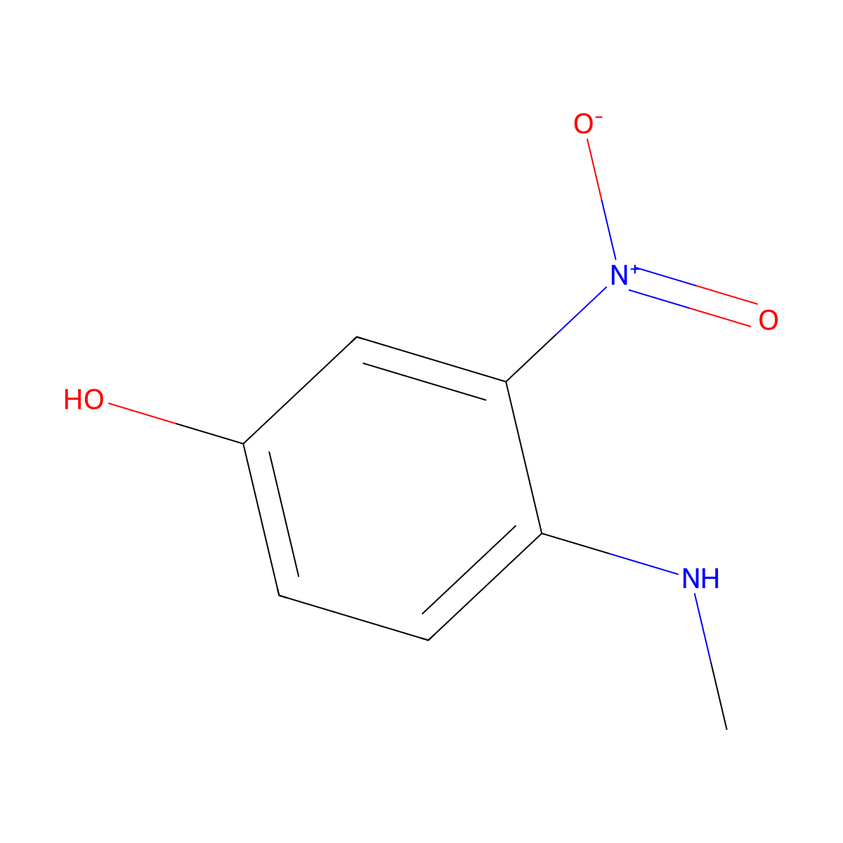 4-(Methylamino)-3-nitrophenol molecular structure, CAS 14703-88-9