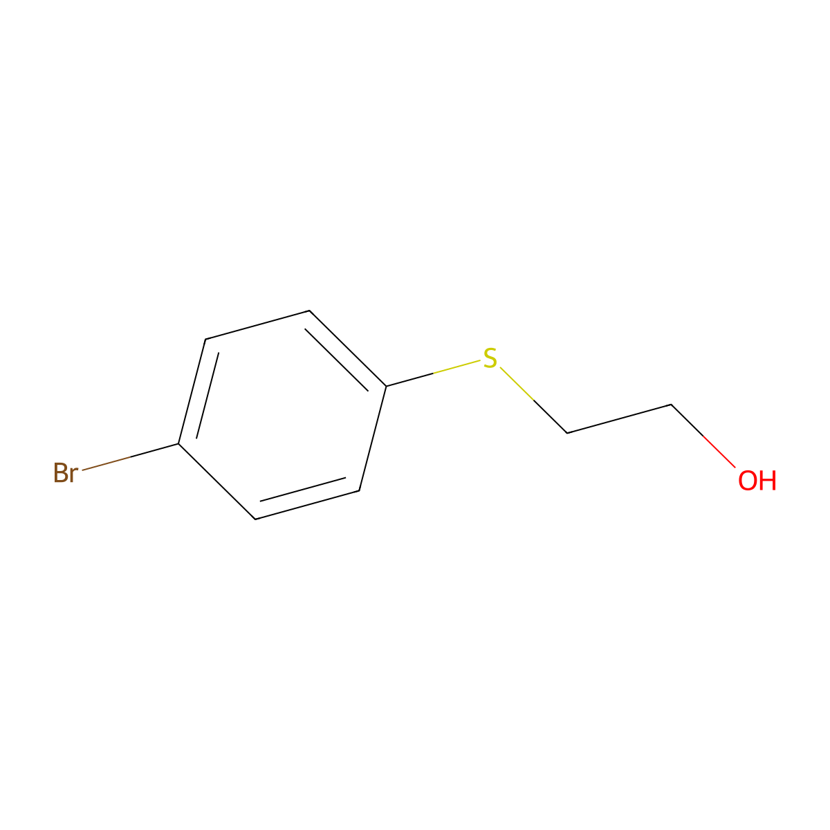 2-((4-Bromophenyl)thio)ethanol molecular structure, CAS 14703-92-5