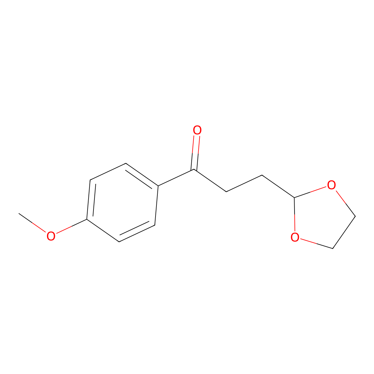 3-(1,3-Dioxolan-2-yl)-1-(4-methoxyphenyl)propan-1-one molecular structure, CAS 147030-66-8
