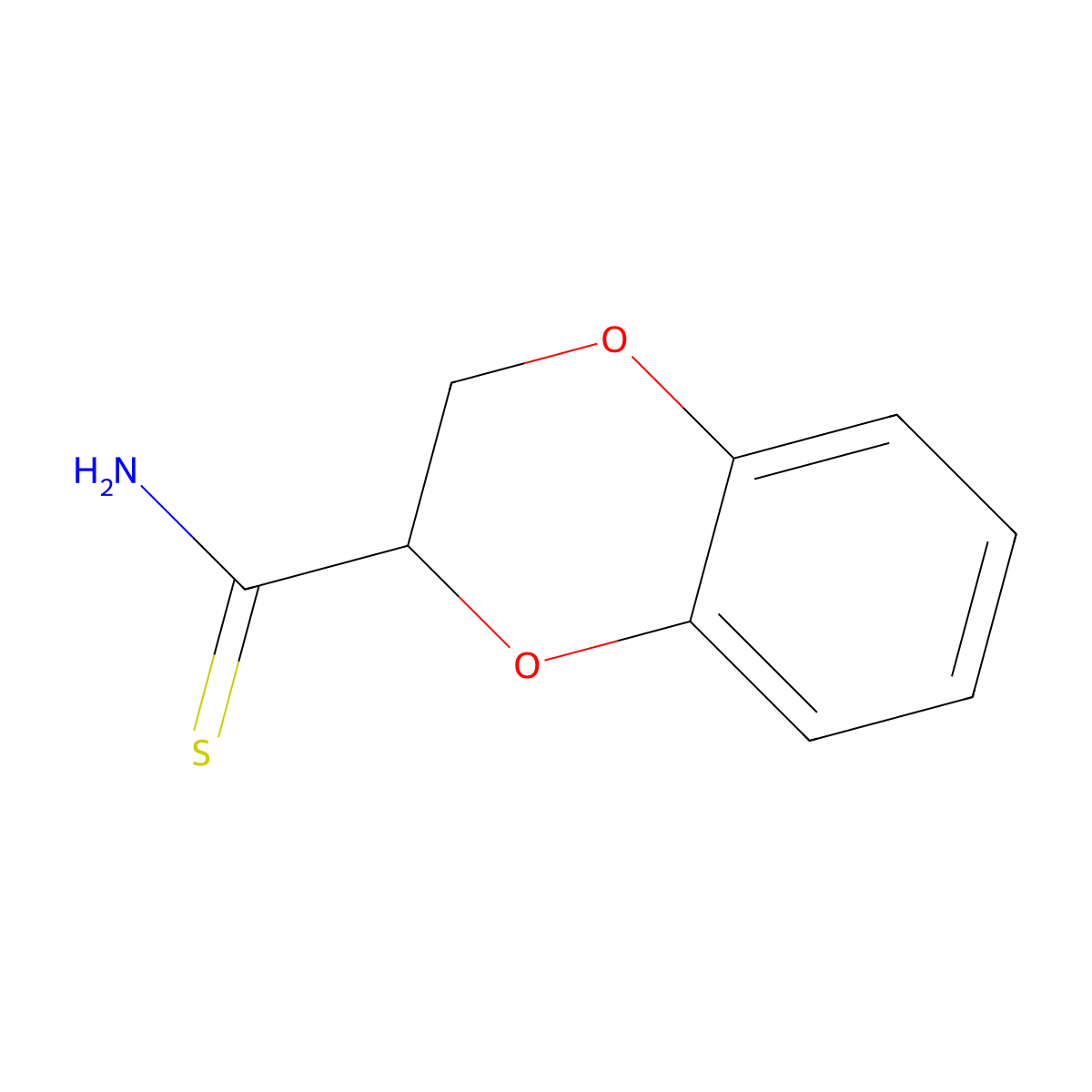 2,3-Dihydro-1,4-benzodioxine-2-carbothioamide molecular structure, CAS 147031-85-4