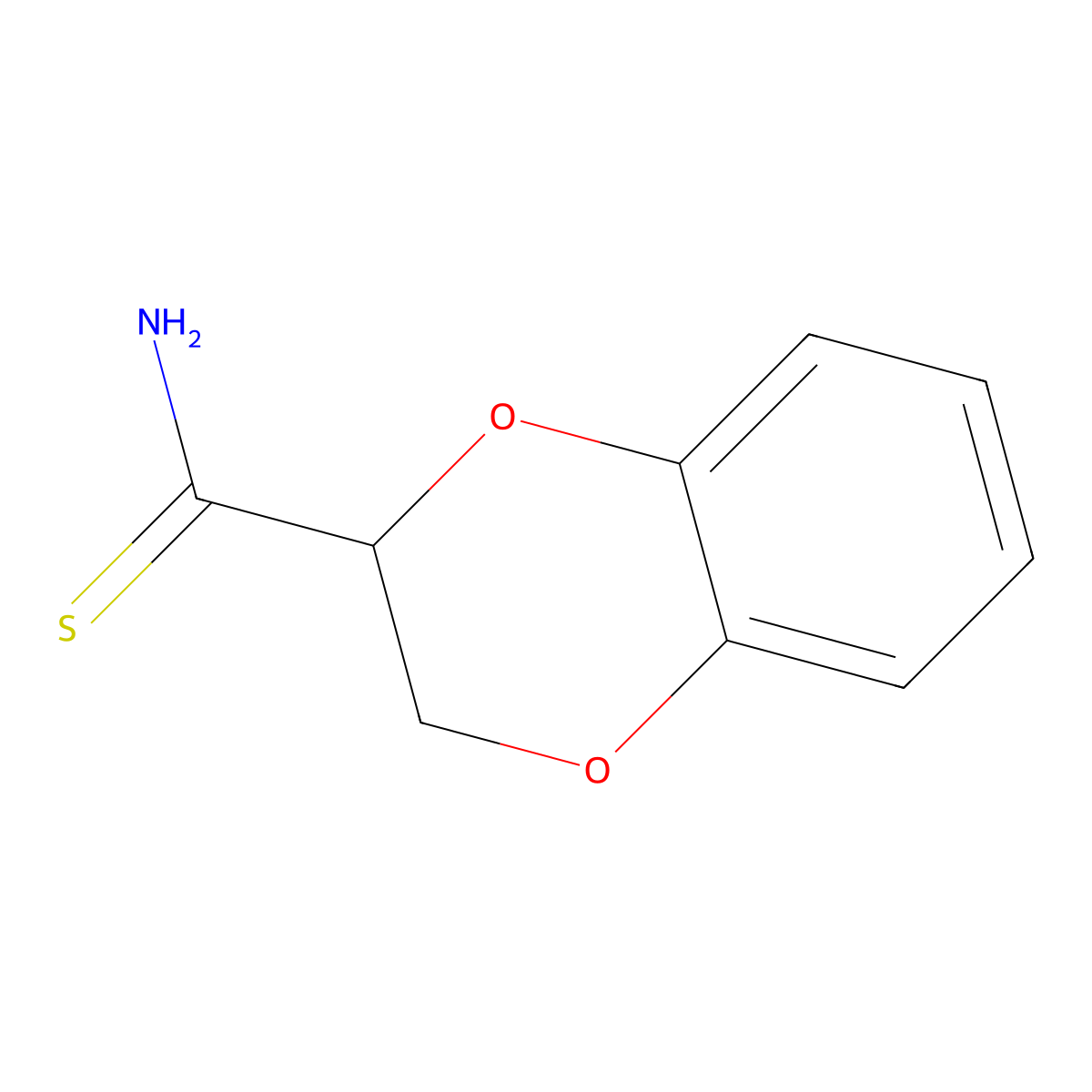 2,3-Dihydro-1,4-benzodioxine-2-carbothioamide molecular structure, CAS 147031-85-4