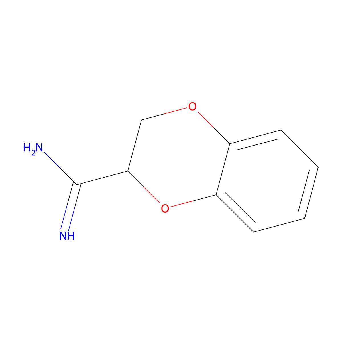 2,3-Dihydro-1,4-benzodioxine-2-carboximidamide molecular structure, CAS 147031-95-6