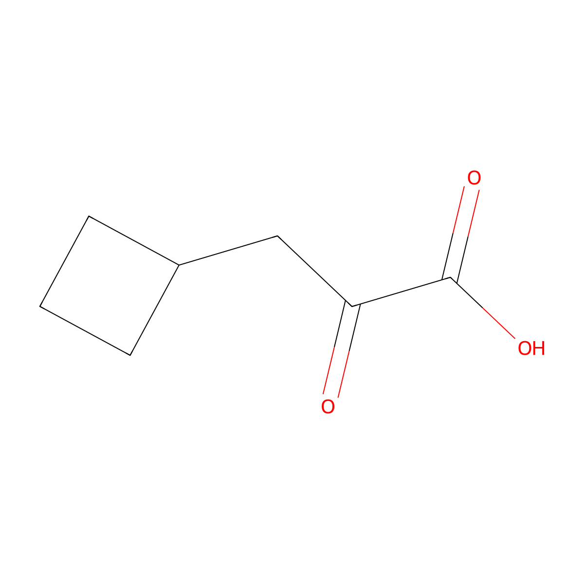 3-Cyclobutyl-2-oxopropanoic acid molecular structure, CAS 1470364-76-1