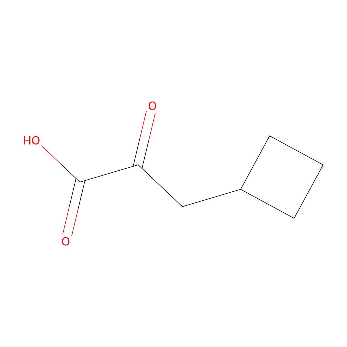 3-Cyclobutyl-2-oxopropanoic acid molecular structure, CAS 1470364-76-1