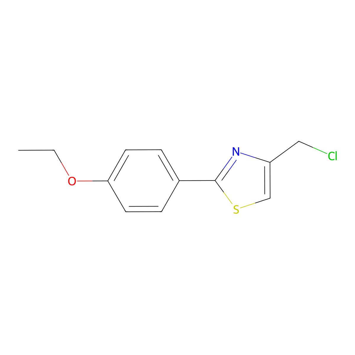 4-(Chloromethyl)-2-(4-ethoxyphenyl)-1,3-thiazole molecular structure, CAS 147046-35-3