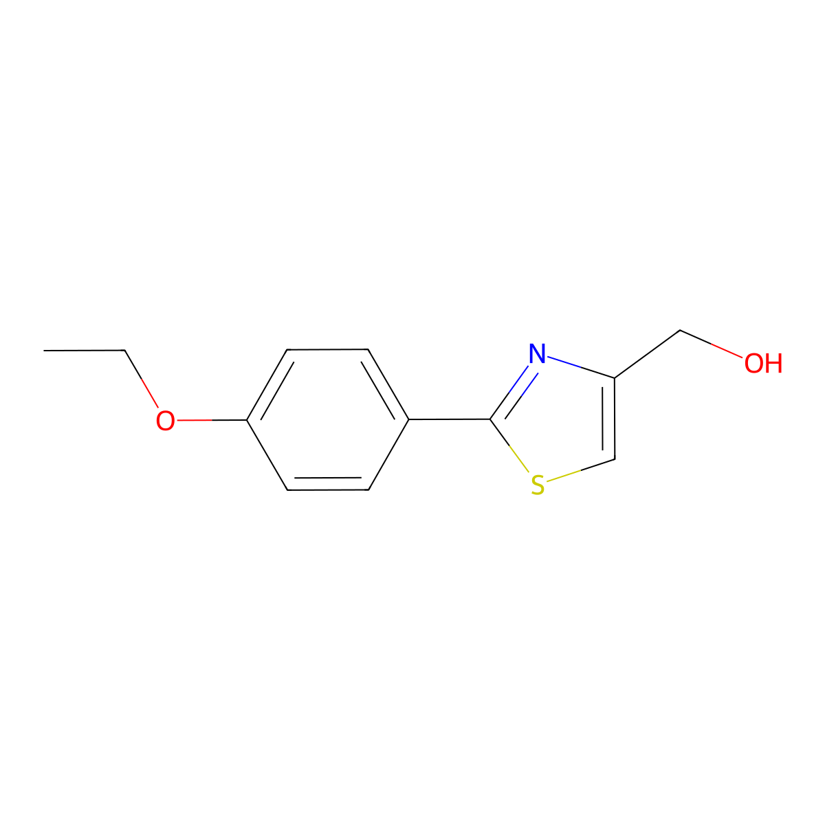 [2-(4-Ethoxyphenyl)-1,3-thiazol-4-yl]methanol molecular structure, CAS 147046-36-4