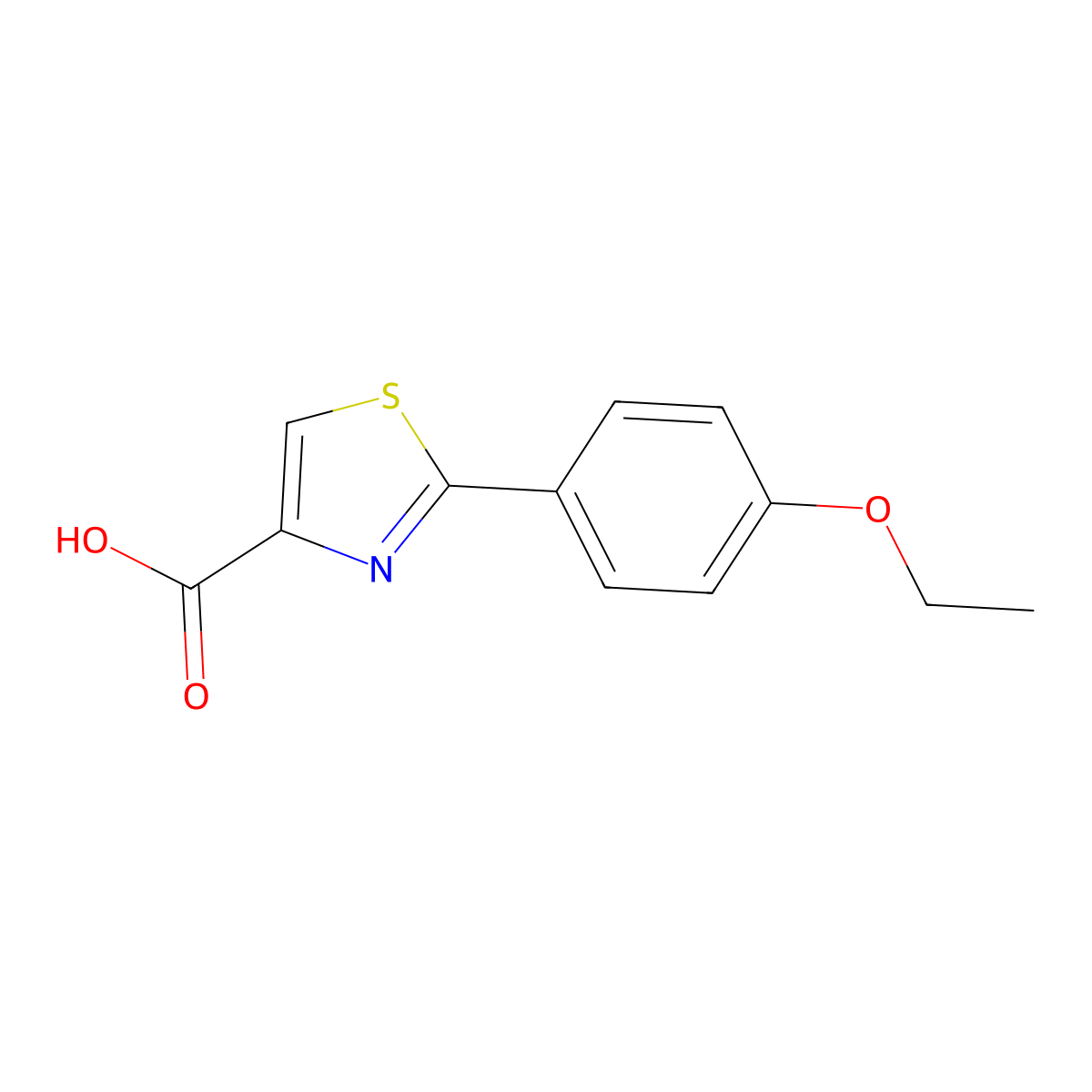 2-(4-Ethoxyphenyl)-1,3-thiazole-4-carboxylic acid molecular structure, CAS 147046-37-5