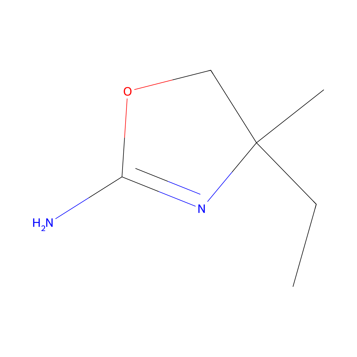4-Ethyl-4-methyl-4,5-dihydro-1,3-oxazol-2-amine molecular structure, CAS 1470531-46-4