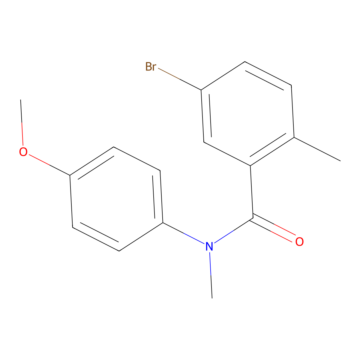 5-bromo-N-(4-methoxyphenyl)-N,2-dimethylbenzamide molecular structure, CAS 1470537-52-0