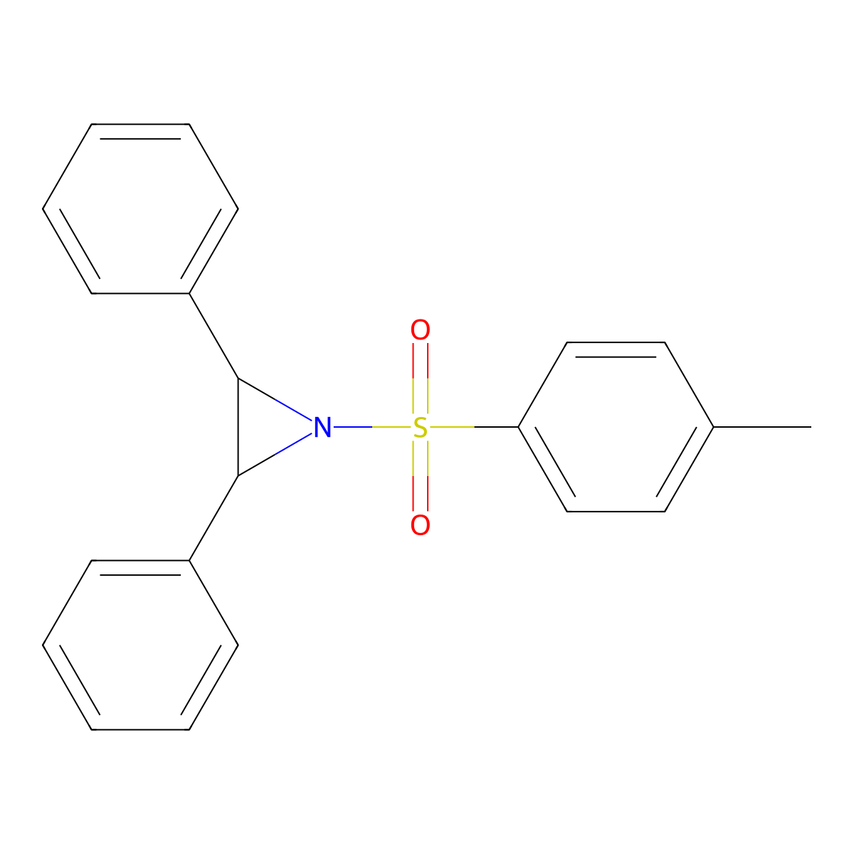 1-(4-Methylbenzene-1-sulfonyl)-2,3-diphenylaziridine molecular structure, CAS 147054-74-8