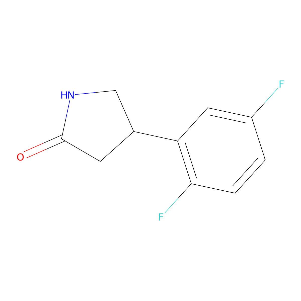 4-(2,5-Difluorophenyl)pyrrolidin-2-one molecular structure, CAS 1470554-60-9
