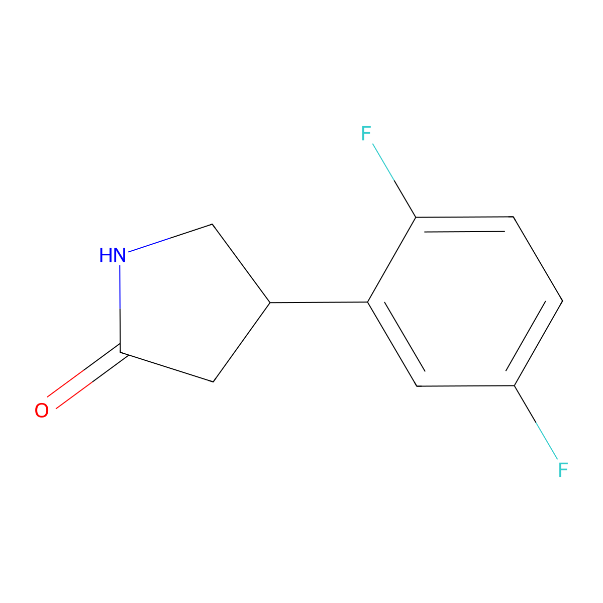 4-(2,5-Difluorophenyl)pyrrolidin-2-one molecular structure, CAS 1470554-60-9