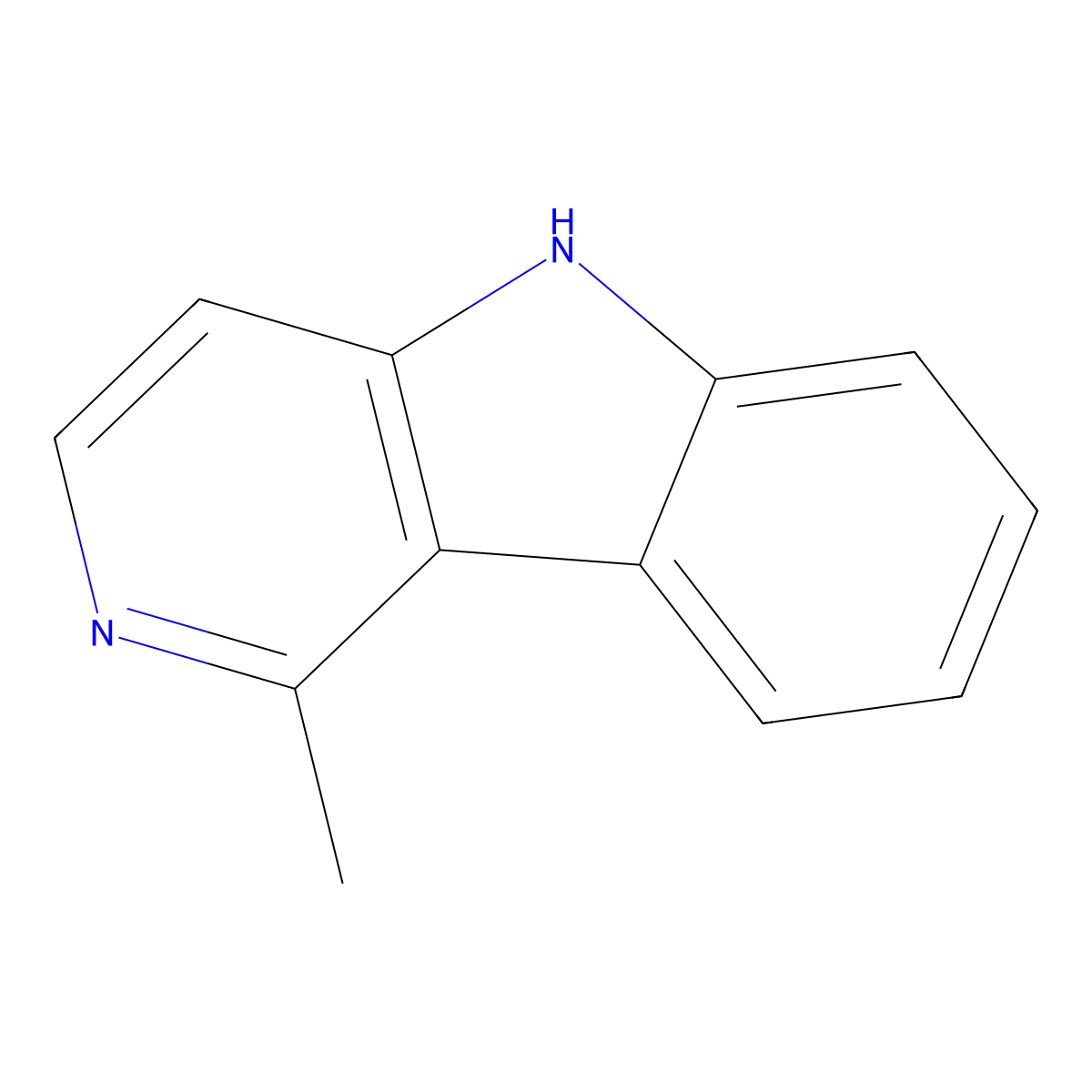 1-methyl-5H-pyrido[4,3-b]indole molecular structure, CAS 147057-12-3
