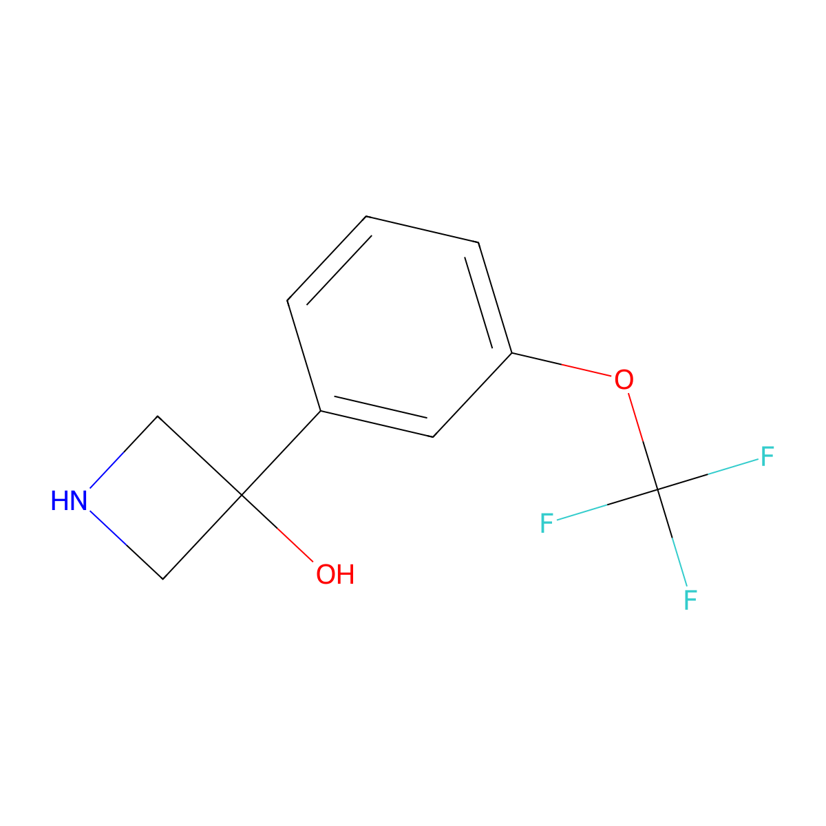 3-[3-(Trifluoromethoxy)phenyl]azetidin-3-ol molecular structure, CAS 1470582-28-5