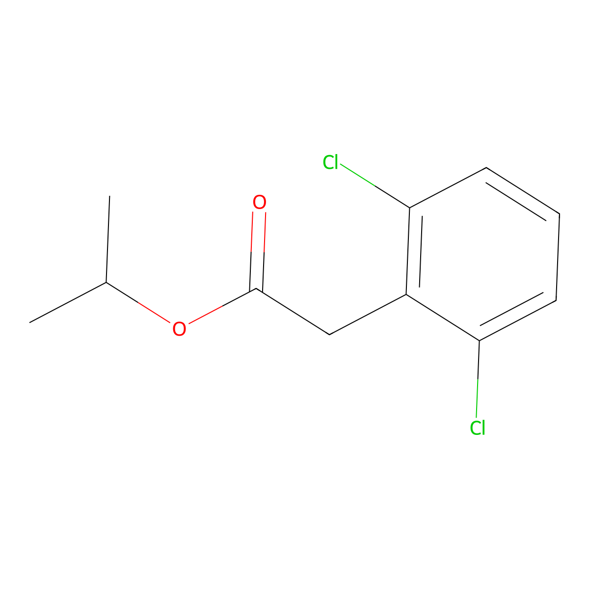 Propan-2-yl 2-(2,6-dichlorophenyl)acetate molecular structure, CAS 1470584-30-5