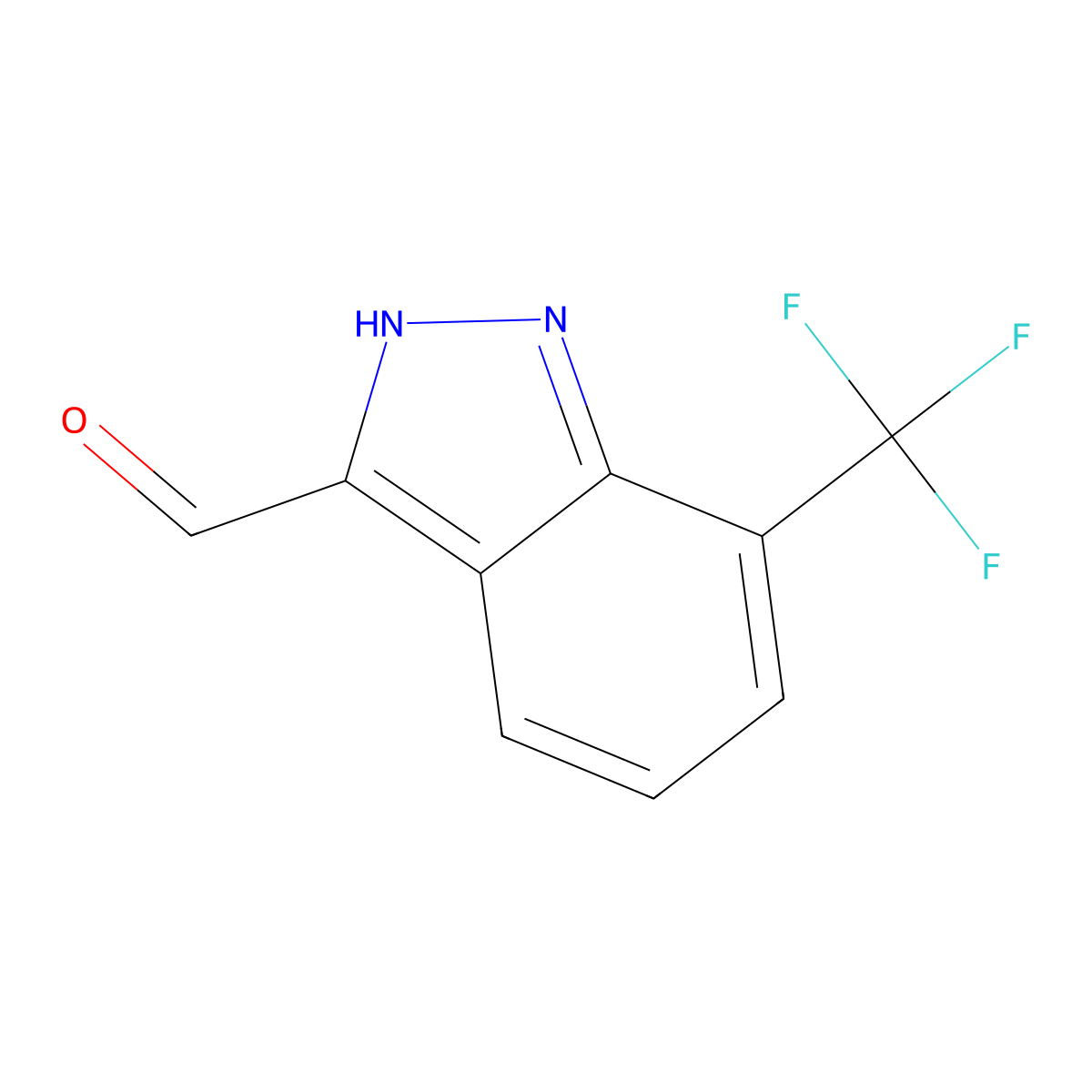 7-(Trifluoromethyl)-1H-indazole-3-carbaldehyde molecular structure, CAS 1470586-95-8