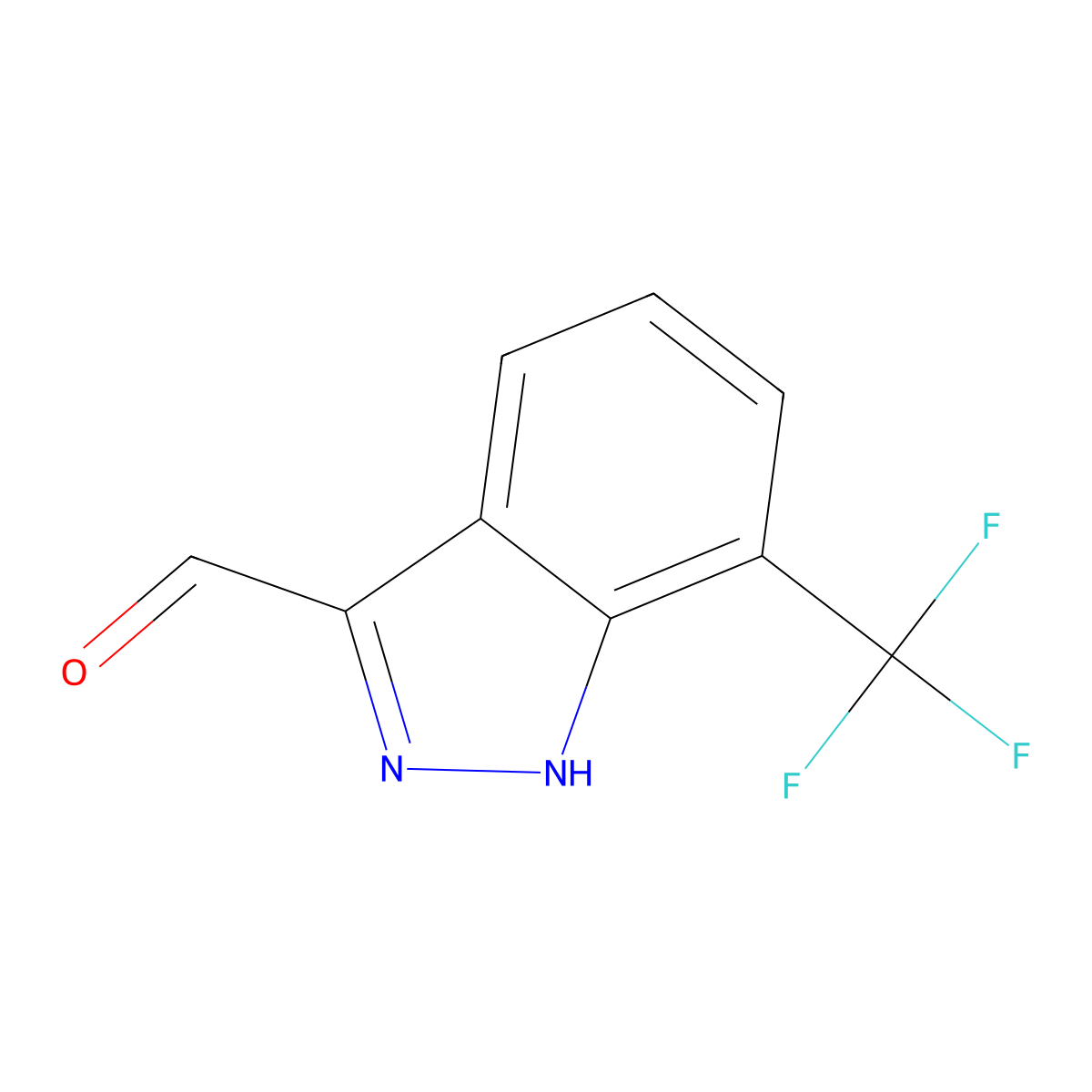 7-(Trifluoromethyl)-1H-indazole-3-carbaldehyde molecular structure, CAS 1470586-95-8