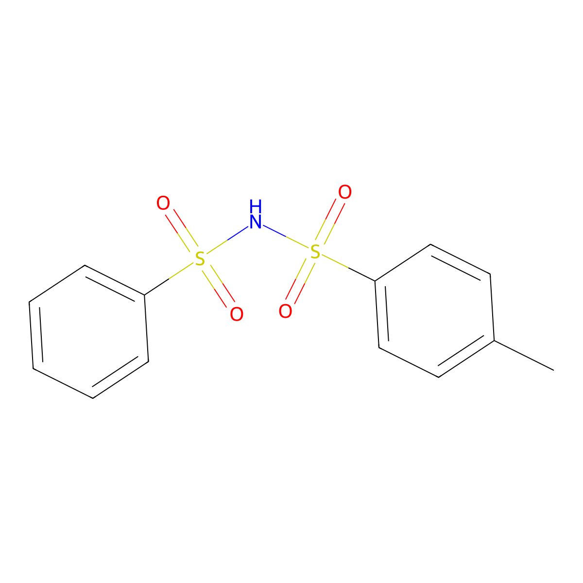 Benzenesulfonamide, 4-methyl-N-(phenylsulfonyl)- molecular structure, CAS 14706-41-3