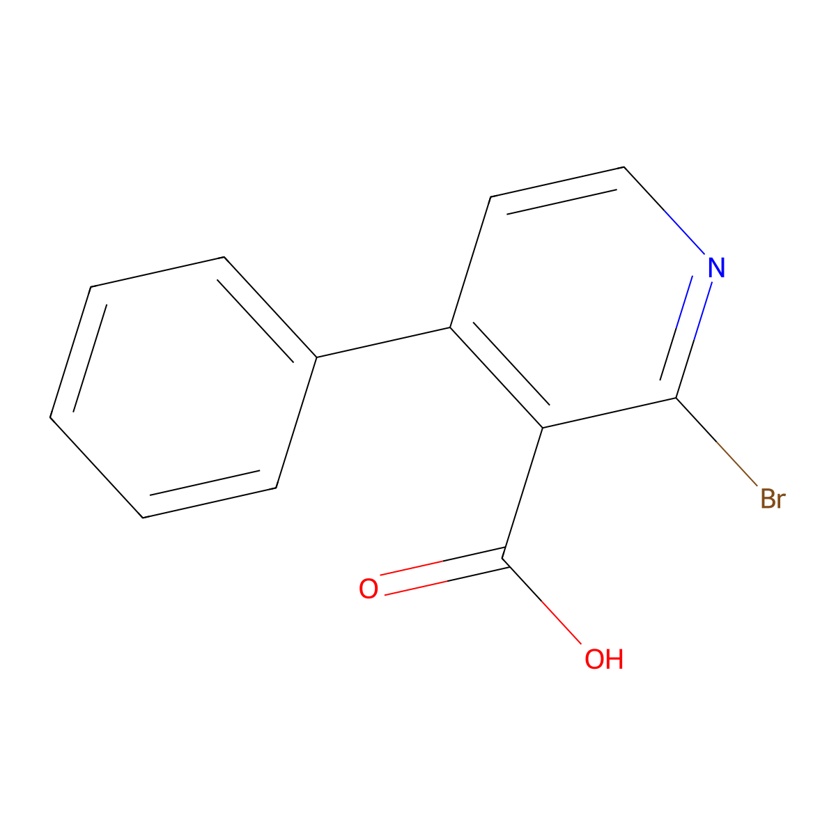 2-Bromo-4-phenyl-nicotinic acid molecular structure, CAS 147078-79-3