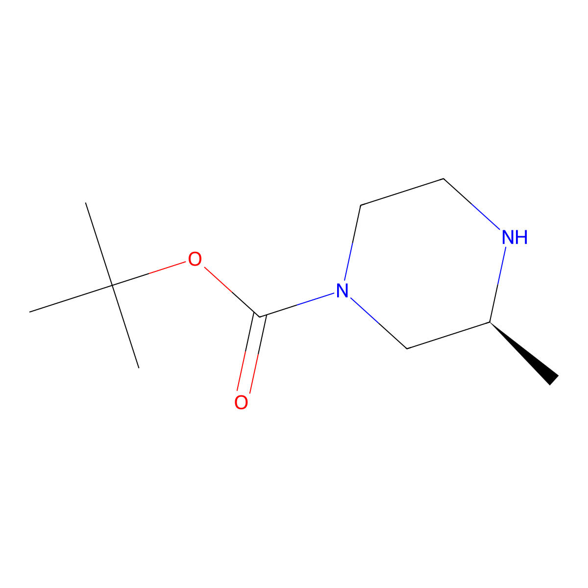 (S)-1-Boc-3-methylpiperazine molecular structure, CAS 147081-29-6