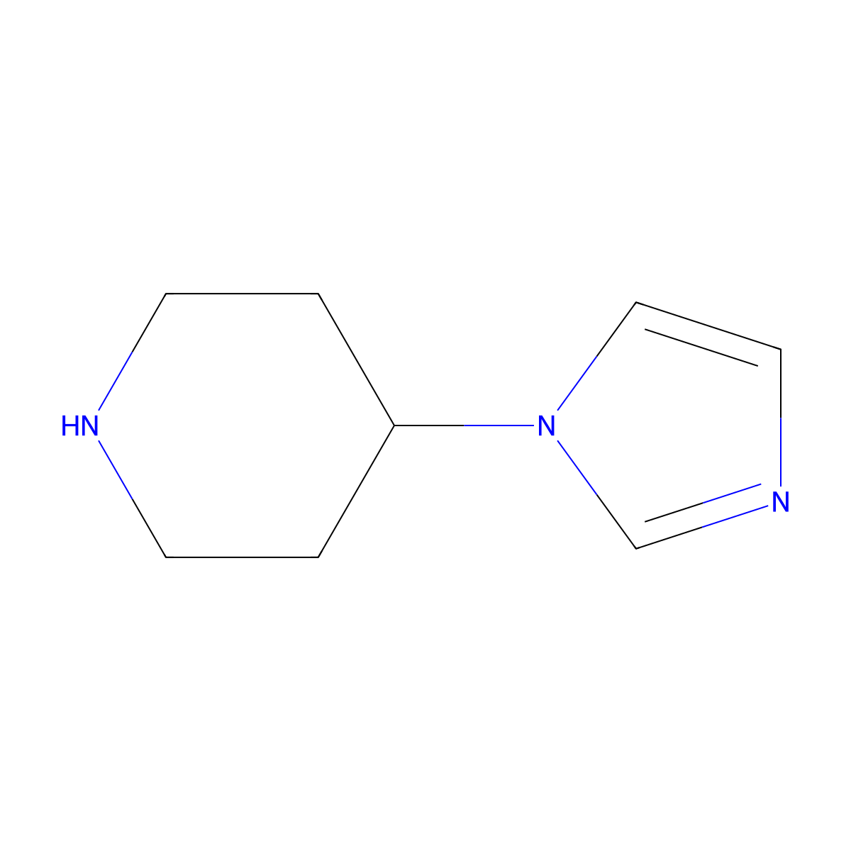 4-(1H-imidazol-1-yl)piperidine molecular structure, CAS 147081-85-4