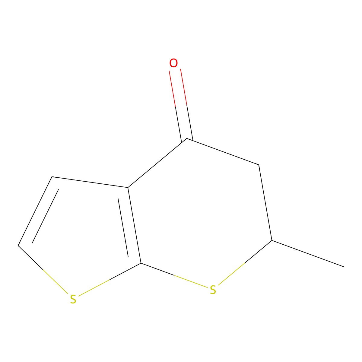 (6S)-5,6-Dihydro-6-methylthieno[2,3-b]thiopyran-4-one molecular structure, CAS 147086-79-1