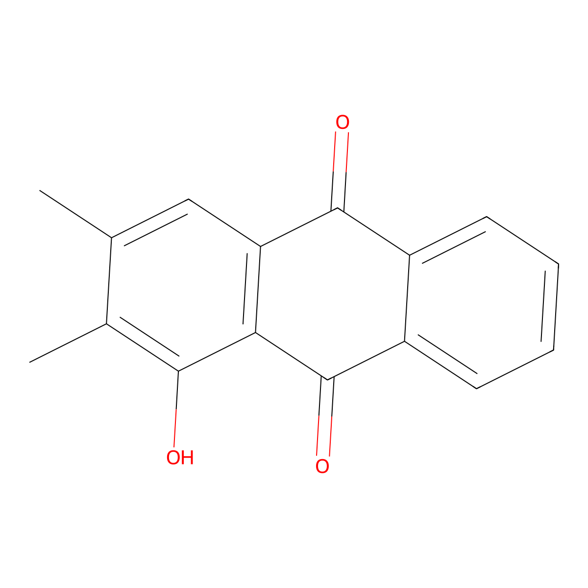 1-Hydroxy-2,3-dimethylanthracene-9,10-dione molecular structure, CAS 147088-69-5