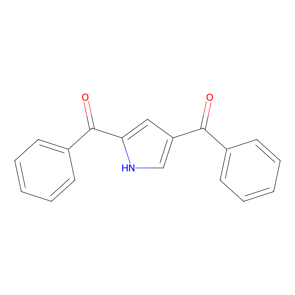 (5-benzoyl-1H-pyrrol-3-yl)(phenyl)methanone molecular structure, CAS 147088-89-9