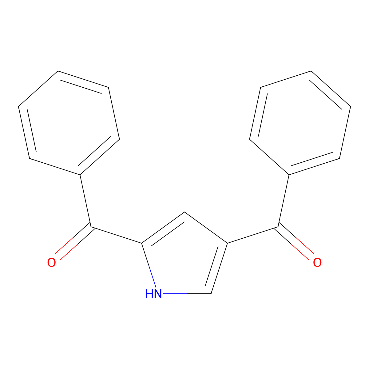 (5-benzoyl-1H-pyrrol-3-yl)(phenyl)methanone molecular structure, CAS 147088-89-9