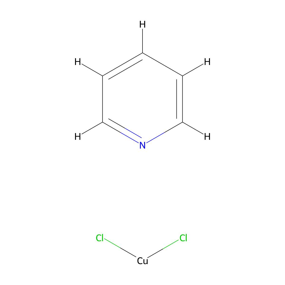 Copper, dichloro(pyridine)- molecular structure, CAS 14709-71-8