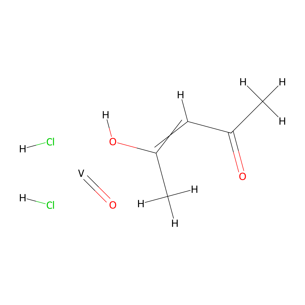 Dichlorooxo(pentane-2,4-dionato-O,O')vanadium molecular structure, CAS 14709-83-2