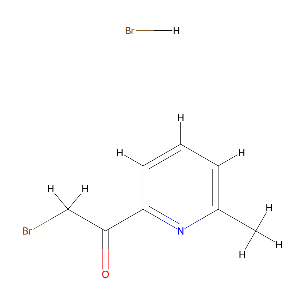 2-Bromo-1-(6-methylpyridin-2-yl)ethanone hydrobromide molecular structure, CAS 147097-80-1