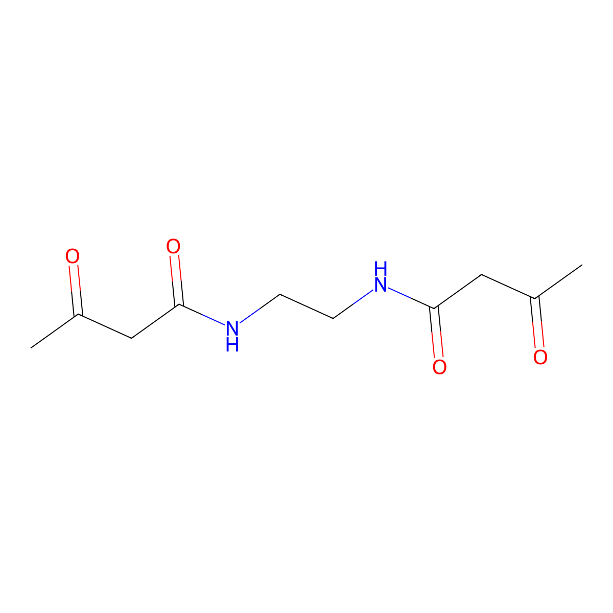N,N'-ethylenebis(3-oxobutyramide) molecular structure, CAS 1471-94-9