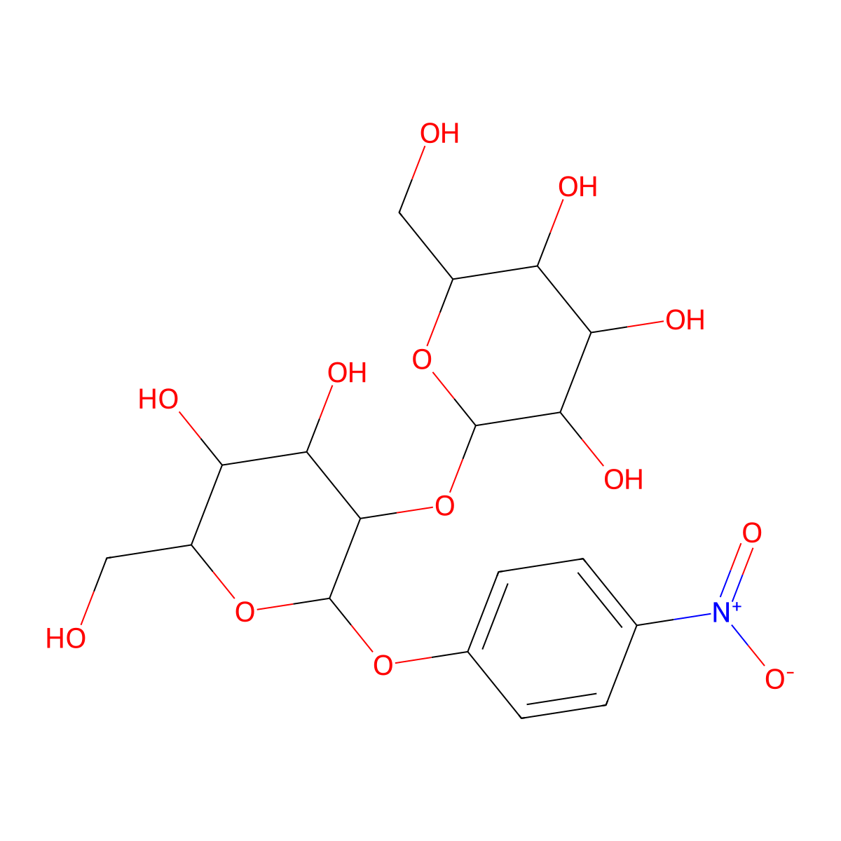 4-Nitrophenyl 2-O-alpha-D-Glucopyranosyl-alpha-D-glucopyranoside molecular structure, CAS 147103-31-9