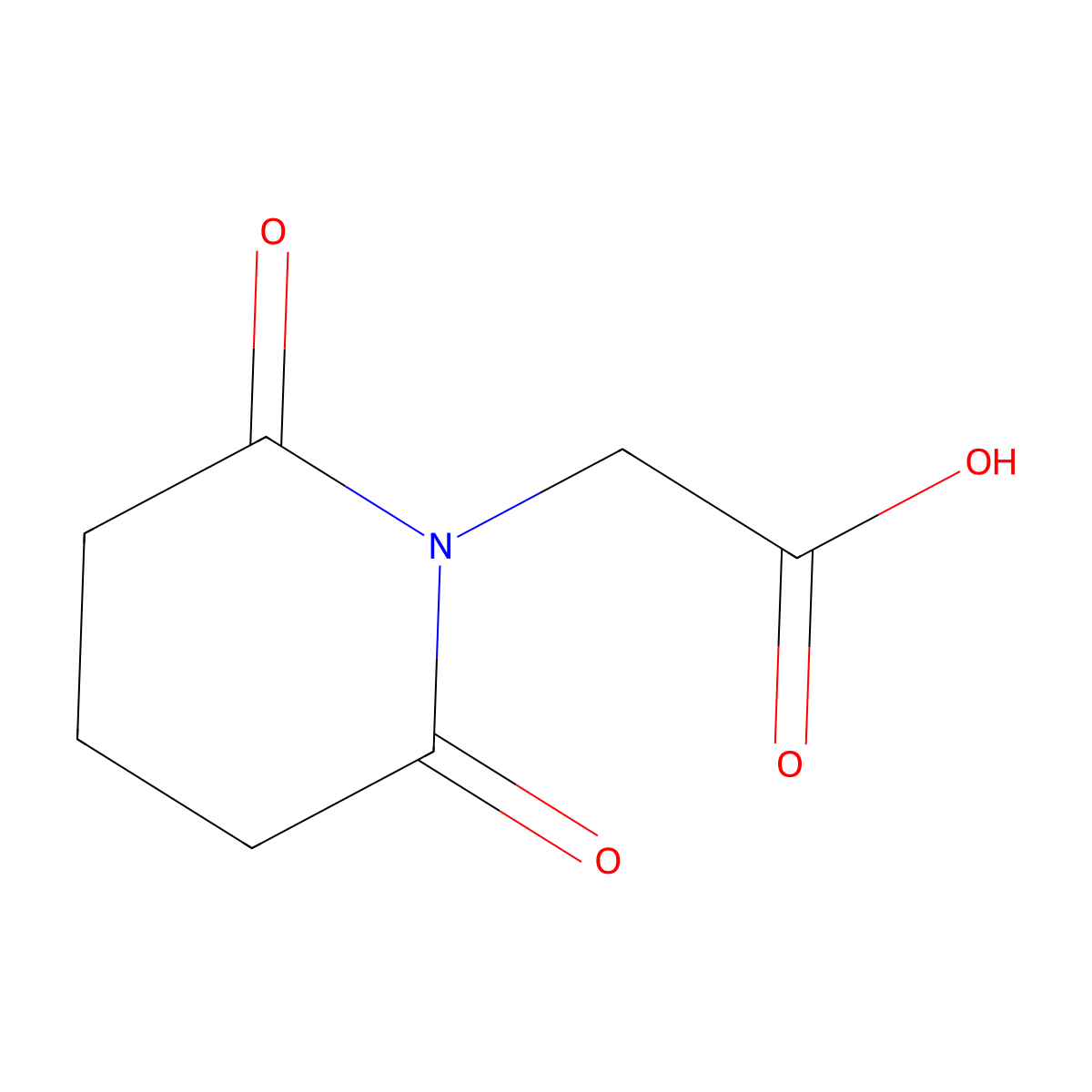 2-(2,6-Dioxopiperidin-1-yl)acetic acid molecular structure, CAS 147104-12-9
