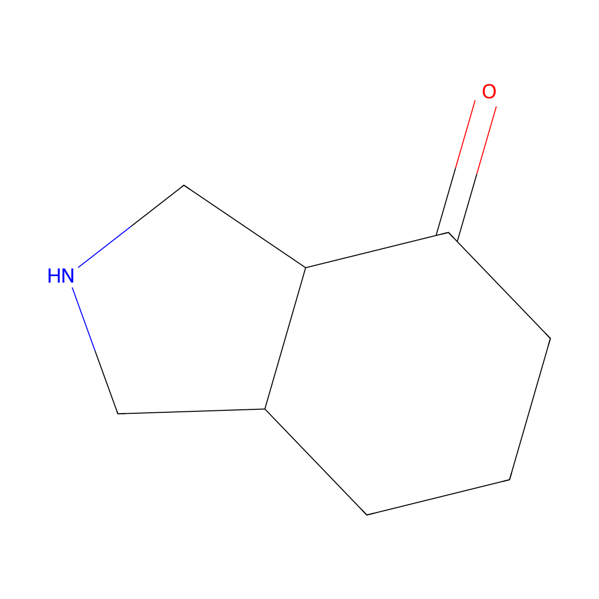 rac-(3aR,7aS)-octahydro-1H-isoindol-4-one molecular structure, CAS 147106-97-6