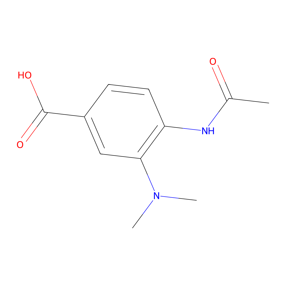 3-(Dimethylamino)-4-acetamidobenzoic acid molecular structure, CAS 1471099-05-4
