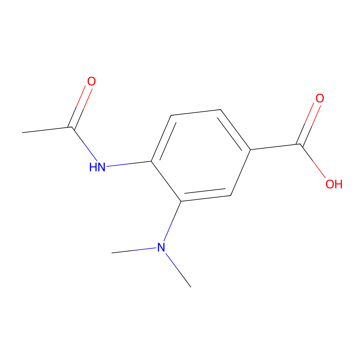3-(Dimethylamino)-4-acetamidobenzoic acid molecular structure, CAS 1471099-05-4