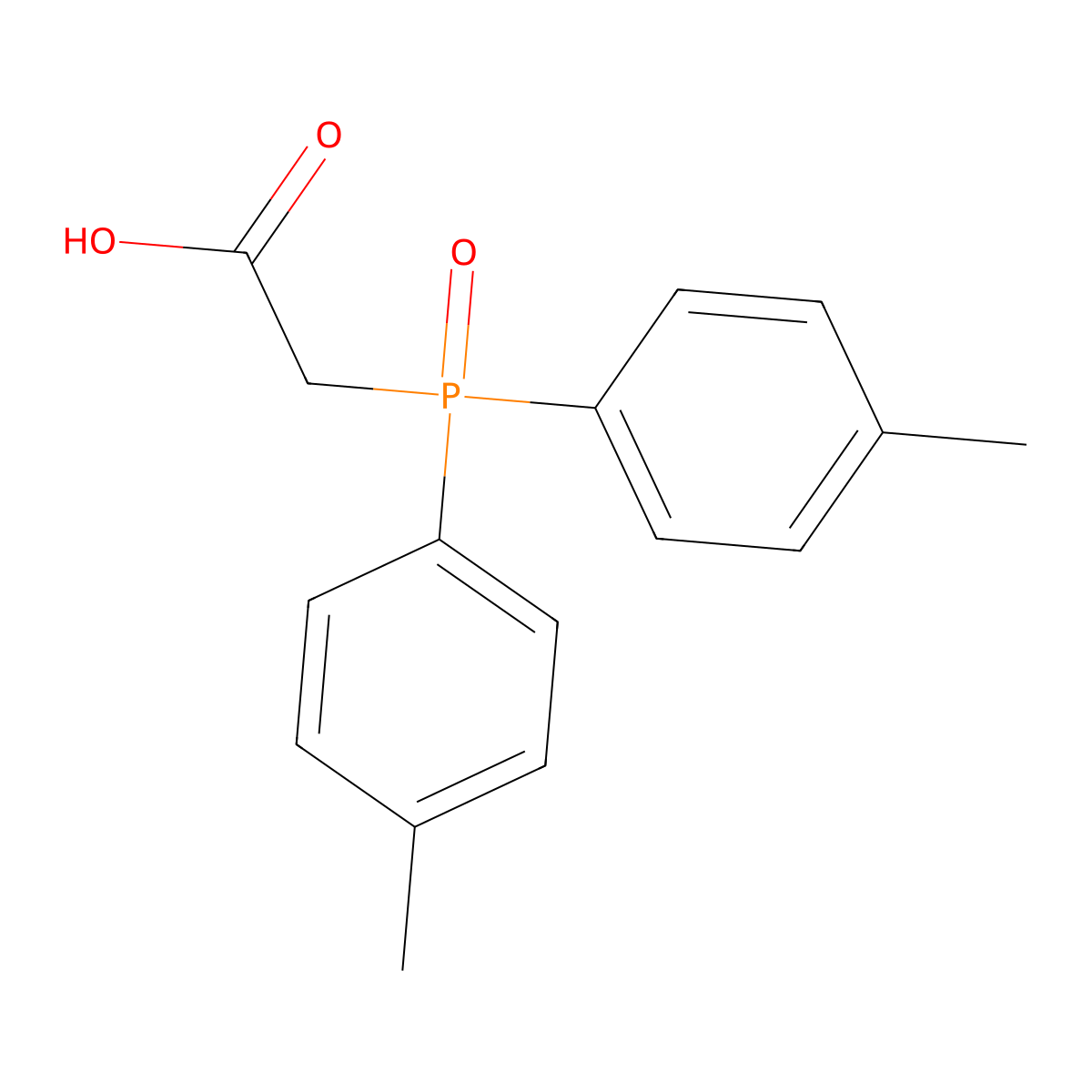 2-(Di-p-tolylphosphoryl)acetic acid molecular structure, CAS 14711-05-8