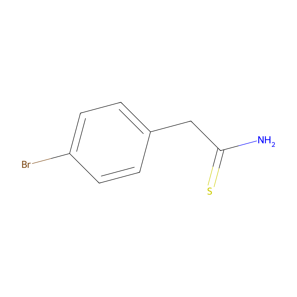 2-(4-Bromophenyl)thioacetamide molecular structure, CAS 147111-30-6