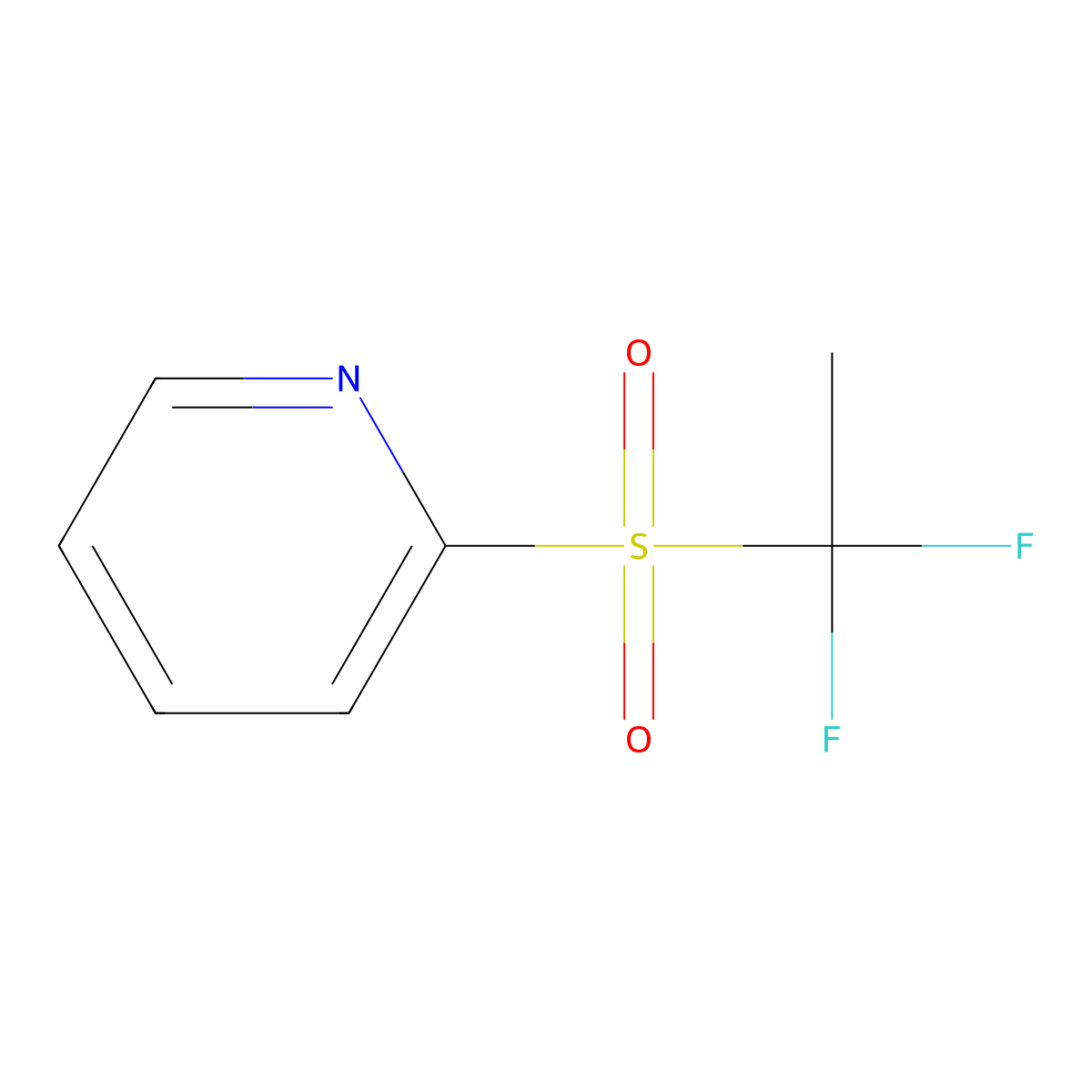 2-(1,1-Difluoroethanesulfonyl)pyridine molecular structure, CAS 1471186-45-4