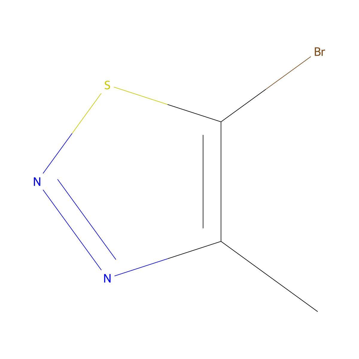5-Bromo-4-methyl-1,2,3-thiadiazole molecular structure, CAS 147123-20-4