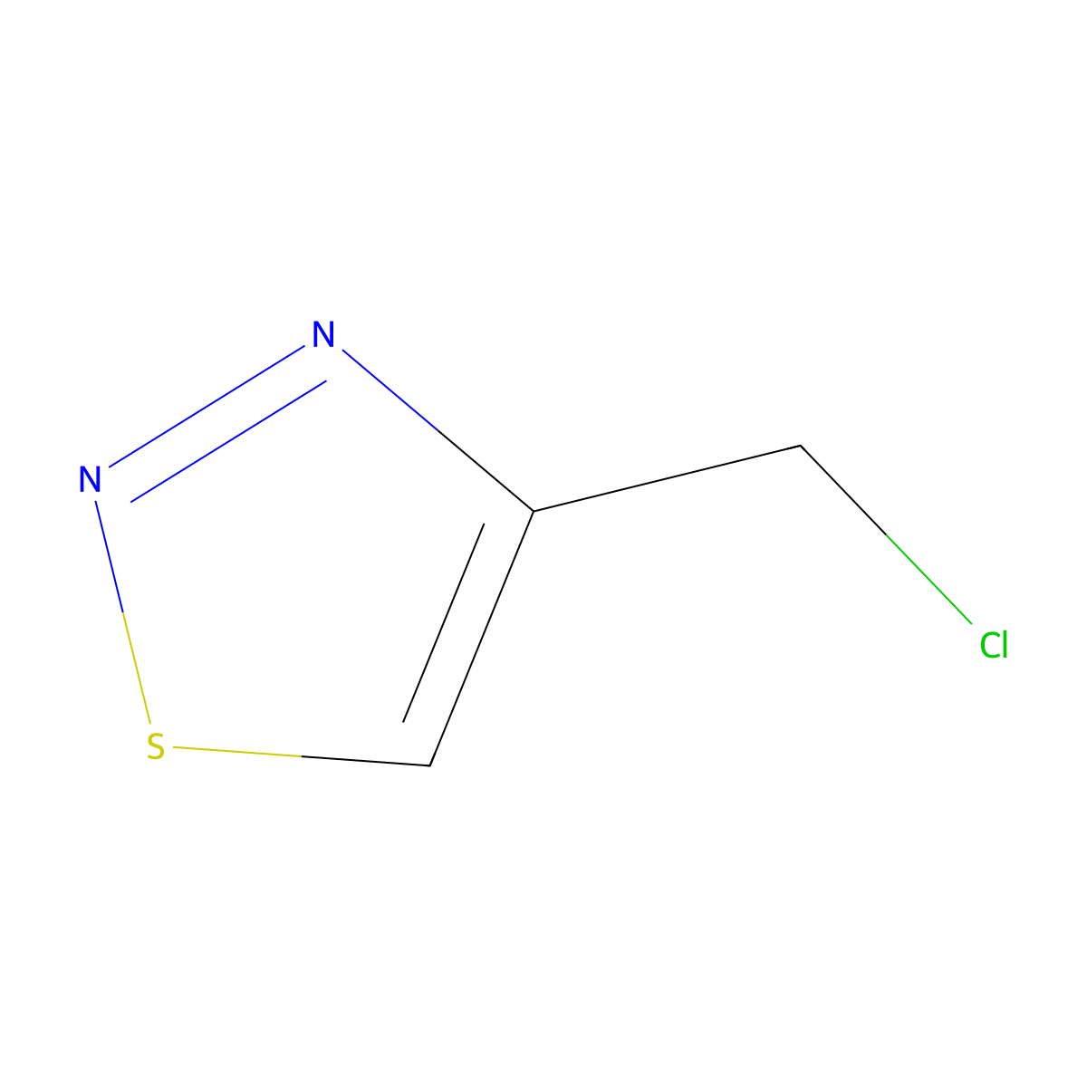4-(Chloromethyl)-1,2,3-thiadiazole molecular structure, CAS 147123-30-6
