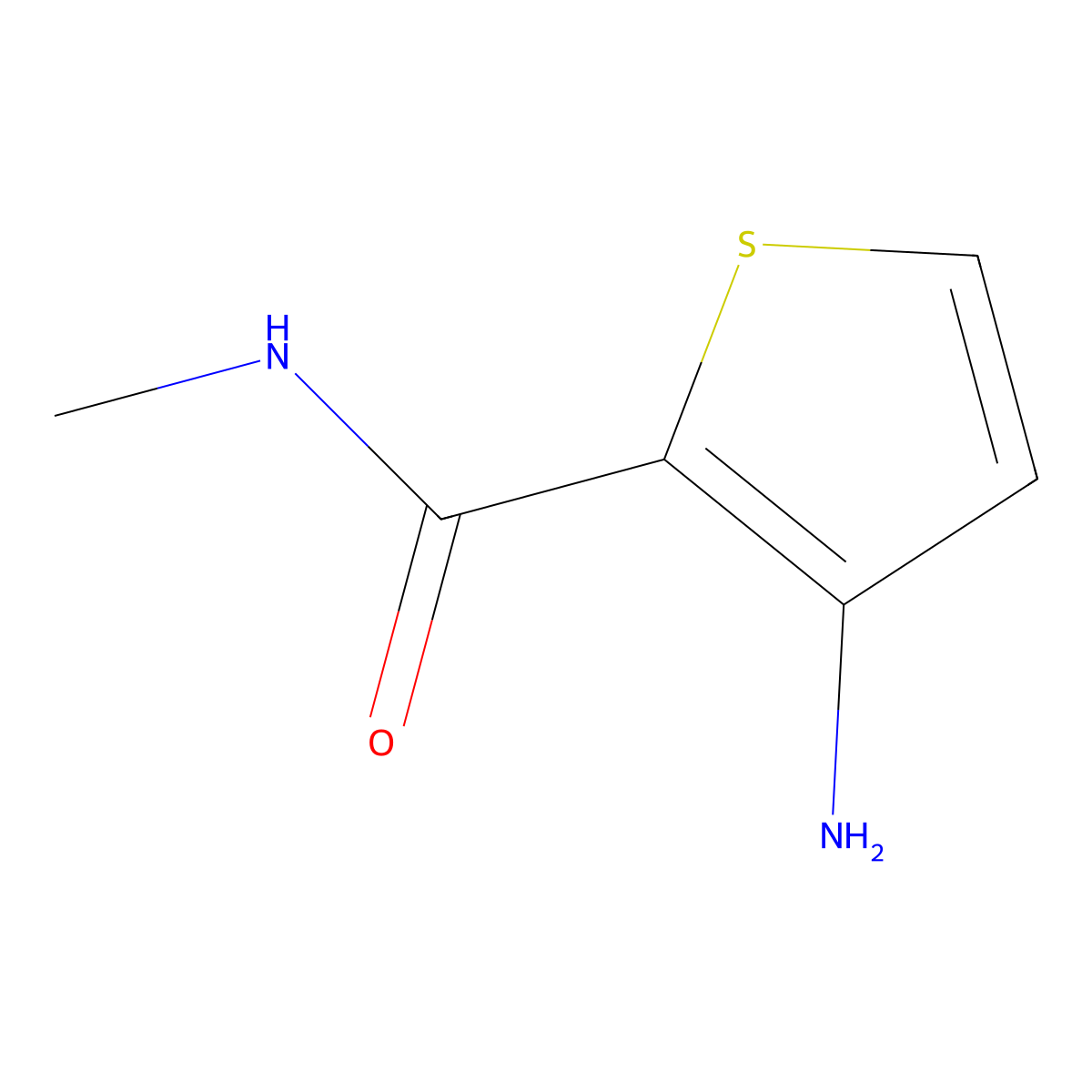 3-amino-N-methylthiophene-2-carboxamide molecular structure, CAS 147123-48-6