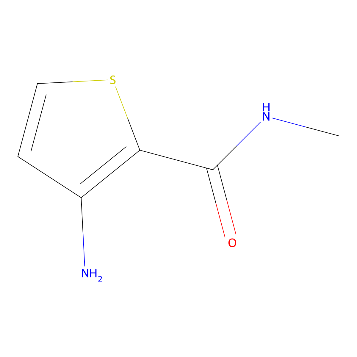 3-amino-N-methylthiophene-2-carboxamide molecular structure, CAS 147123-48-6