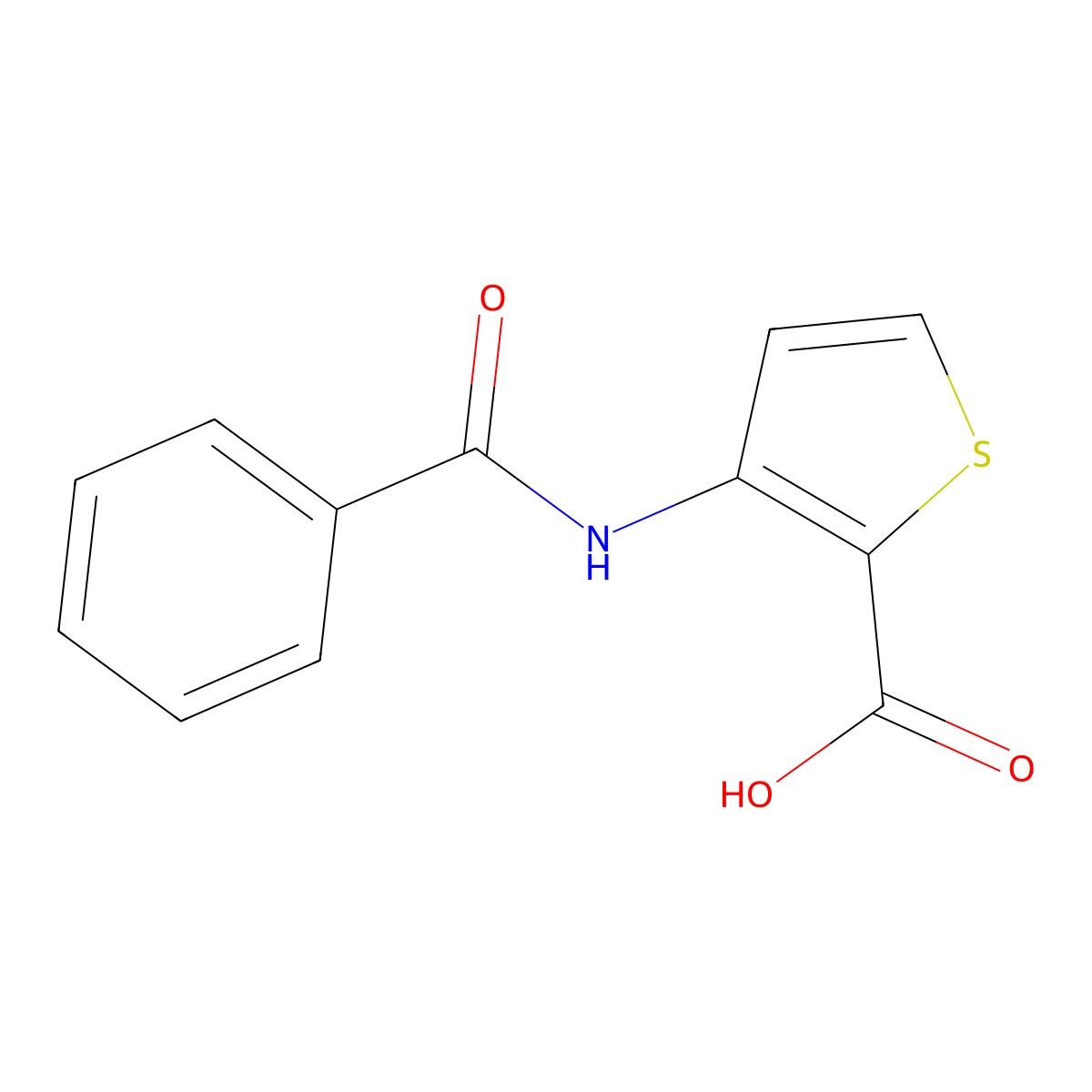 3-(Benzoylamino)-2-thiophenecarboxylic acid molecular structure, CAS 147123-66-8