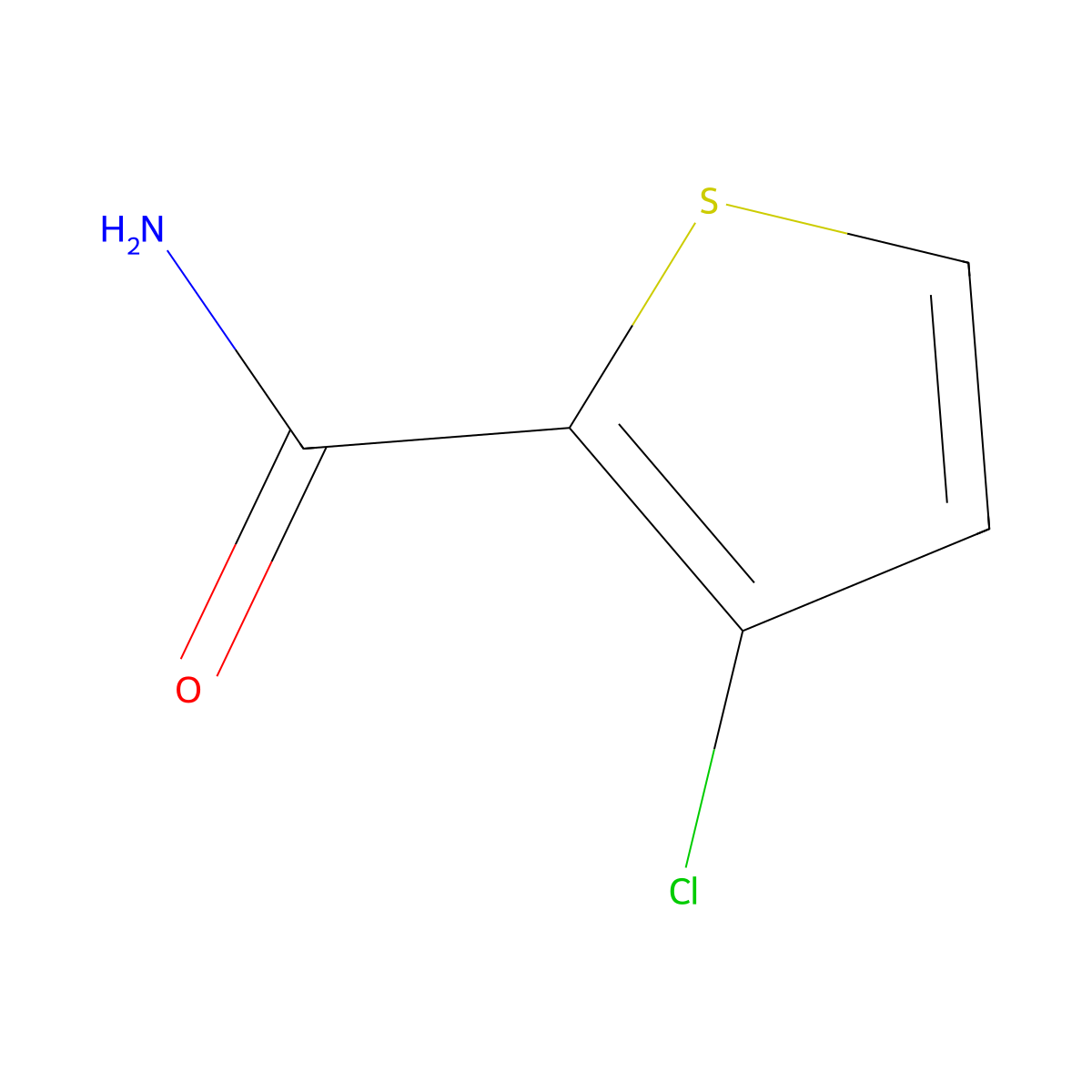 3-Chloro-2-thiophenecarboxamide molecular structure, CAS 147123-68-0