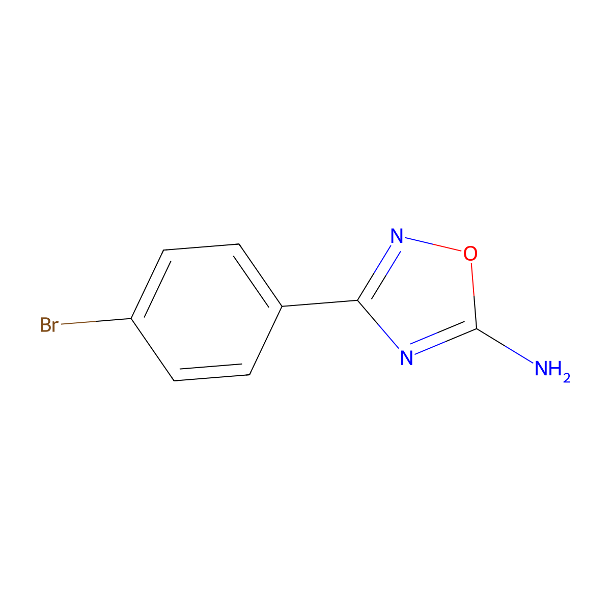 3-(4-Bromophenyl)-1,2,4-oxadiazol-5-amine molecular structure, CAS 147123-82-8