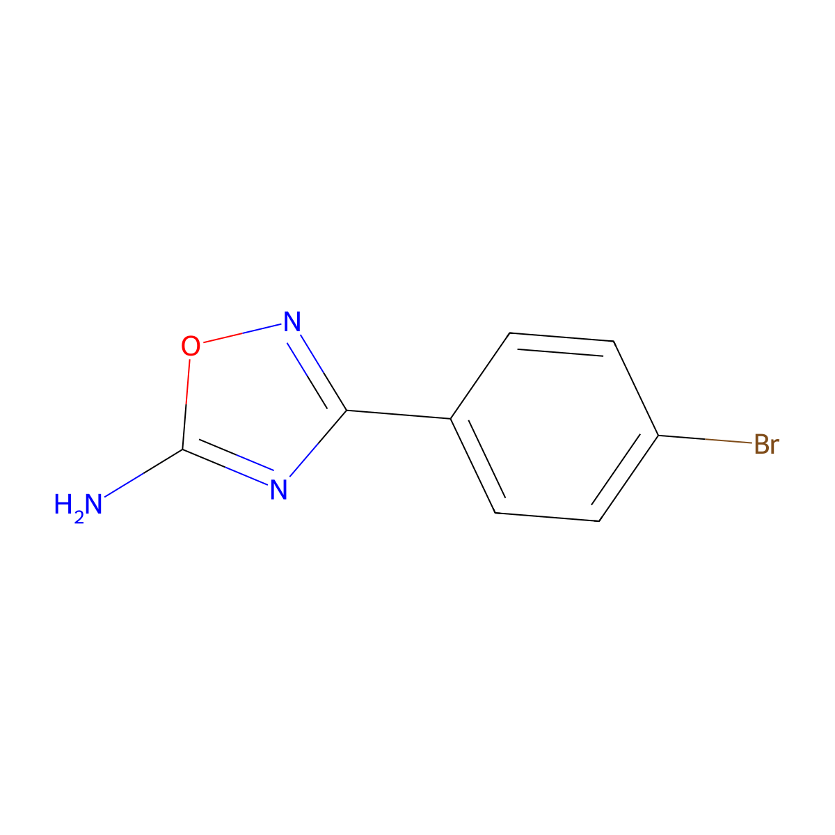 3-(4-Bromophenyl)-1,2,4-oxadiazol-5-amine molecular structure, CAS 147123-82-8
