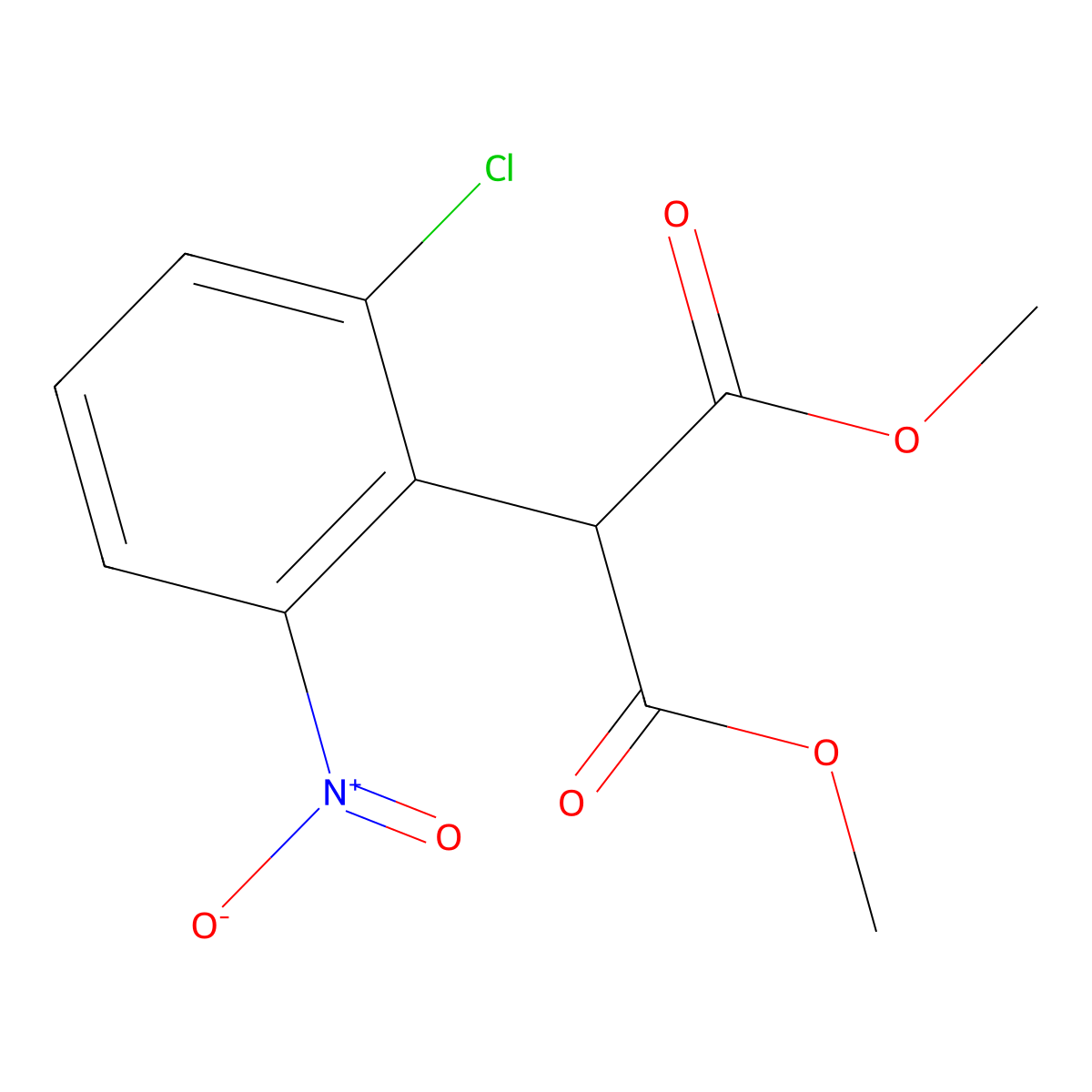 Dimethyl 2-(2-chloro-6-nitrophenyl)malonate molecular structure, CAS 147124-36-5